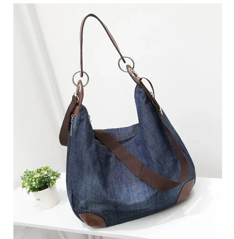 Sac Baguette en Jean pour Femme