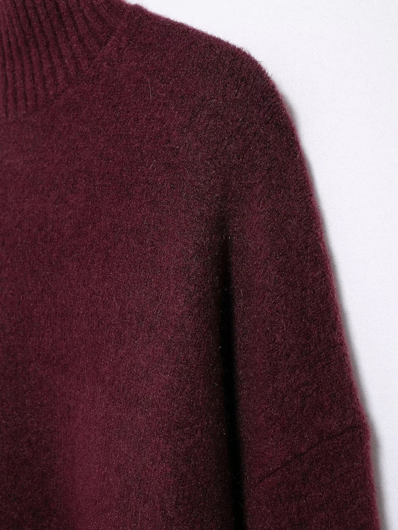 Pull à Col Roulé et Manches sulfpour Femme