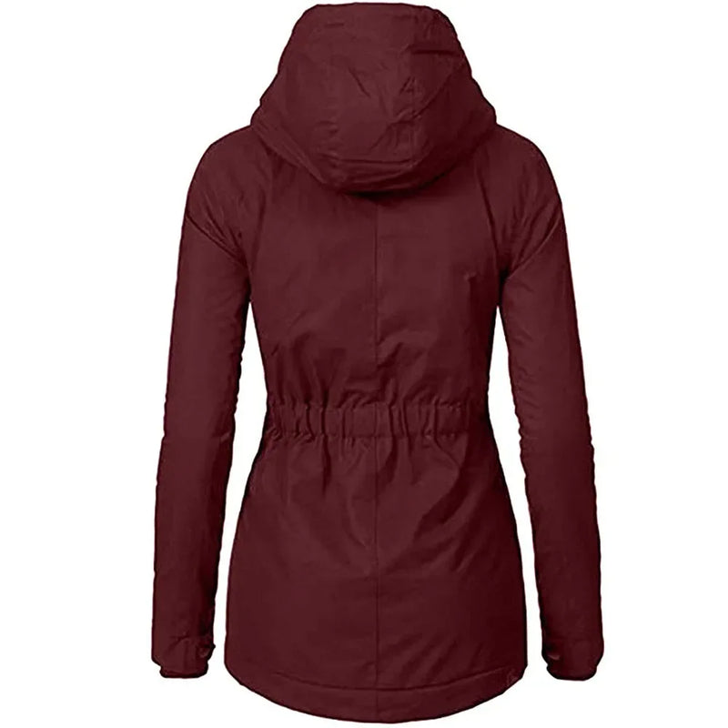 Veste à Capuche avec Fermeture Éclair pour Femme